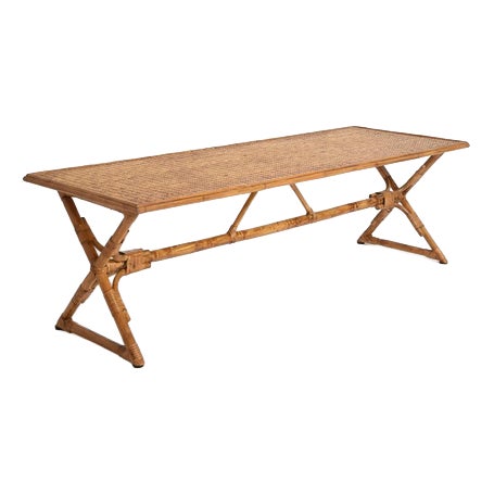 Arrabida Dark Rattan Coffee Table by Barracuda Interiors For Sale