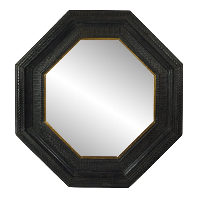Antique Dutch Ripple Old Master Octagonal Mirror / Painting Frame For Sale