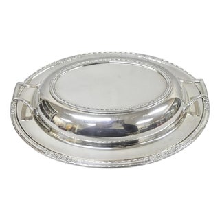 Mid 20th Century International Silver Co "Camille" Silver Plated Covered Vegetable Serving Dish For Sale