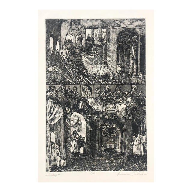 1970s Adrienne Anderson Modern Mythological Etching For Sale