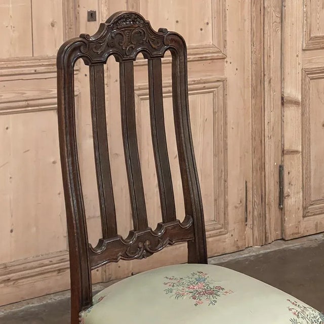 Pair Antique Liegoise Louis Xiv Style Side Chairs For Sale - Image 12 of 13