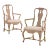 A Pair of Swedish Rococo Carved and Whitewashed Walnut Armchairs C 1940 For Sale