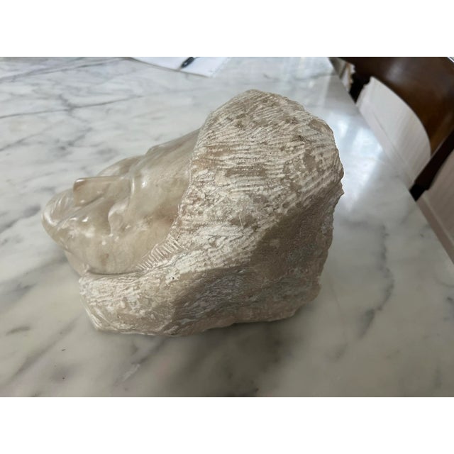 Abstract Vintage Bust of a Woman Meditating or Sleeping For Sale - Image 3 of 7