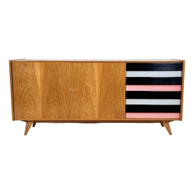 U460 Sideboard with Colored Drawers by Jiří Jiroutek for Interier Praha, 1965 For Sale