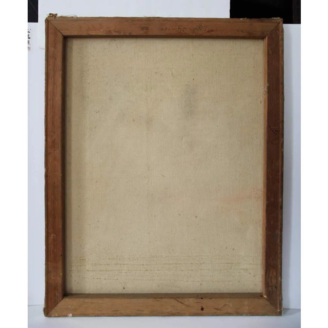 Late 20th Century Vintage Portrait Painting on Canvas For Sale - Image 5 of 7