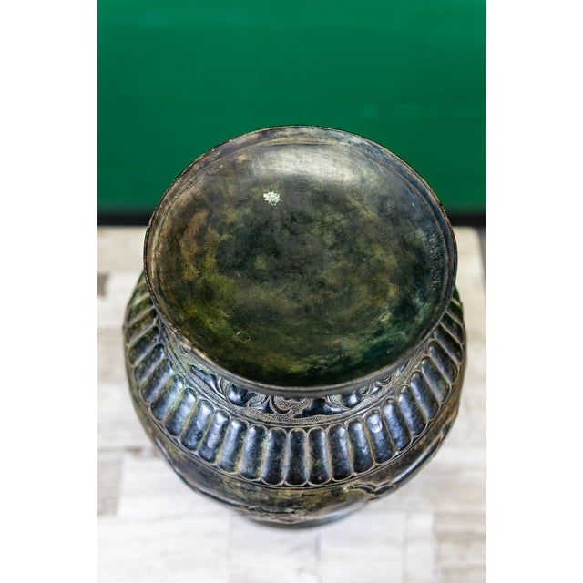 Hand-Forged Bronze Vase | Etruscan Revival For Sale - Image 10 of 17
