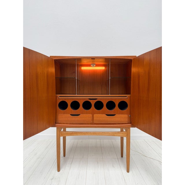 Black Vintage Teak Bacchus Bar Cabinet by Torbjørn Afdal for Mellemstrands Trevareindustri AS, Norway, 1960s For Sale - Image 8 of 12