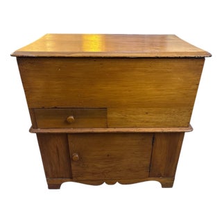 1920s Pine Lift Top Dry Sink For Sale