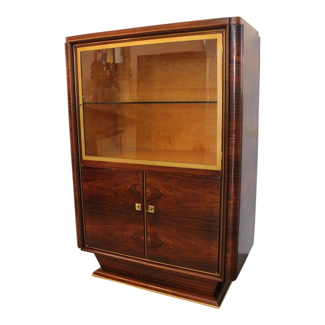 French Art Deco 1930s Christian Krass Style Display Cabinet For Sale