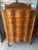 Stunning antique serpentine tall-boy dresser. Gorgeous quarter sawn wood grain in warm, rich tones and fabulous patina....