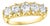 5 Diamonds, Unisex 1-Row Diamond Band Ring in 14 Karat Yellow Gold For Sale
