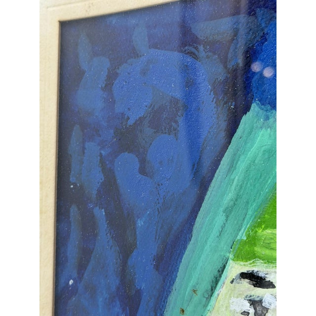 1970s Mohamed Hamri Moroccan Modernist Painting Three Veiled Women, Signed For Sale - Image 15 of 18