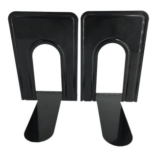 1960s Mid Century Highsmith Co. Black Bookends - a Pair For Sale
