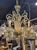 Mid 20th Century Vintage Gold Murano Glass Chandelier With Black Trim For Sale - Image 5 of 5