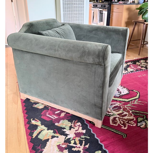 English Gorgeous Green Velvet KST Chair From Heavenly - Retails for 1400 For Sale - Image 3 of 6