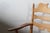 Vintage Brutalist Oak Razorblade Red Striped Armchair attributed to H. Kjærnulf, 1960s For Sale - Image 15 of 18