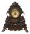 Antique 1850's Cast Iron Mantel Clock For Sale