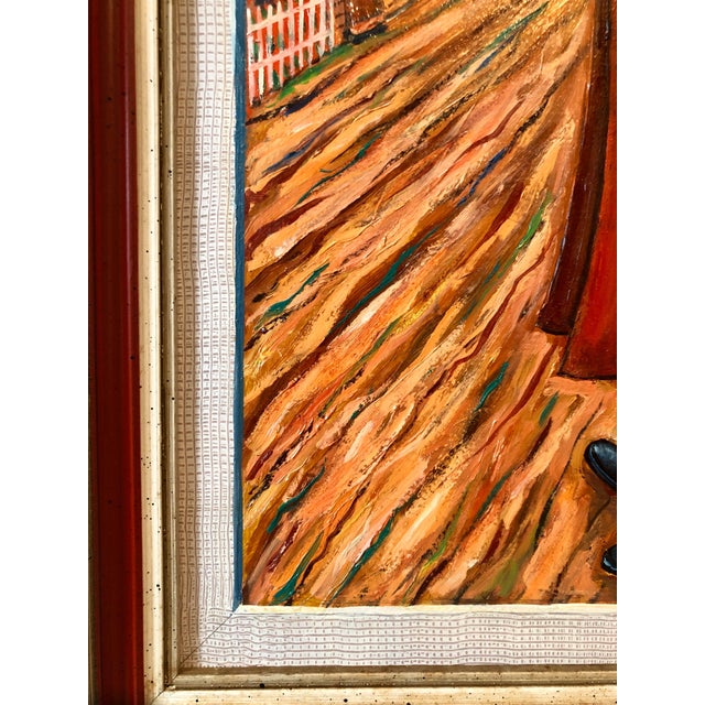 Mid 20th Century Maurice Kish, Whimsical Judaica Shtetl Shadchan Matchmaker Oil Painting WPA Jewish Folk Artist, 20th.c For Sale - Image 5 of 9