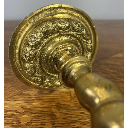 Metal Vintage French Brass Ornate Decorative Candleholder For Sale - Image 7 of 10