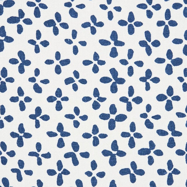 Sample - Schumacher Emerson Fabric in Blue For Sale