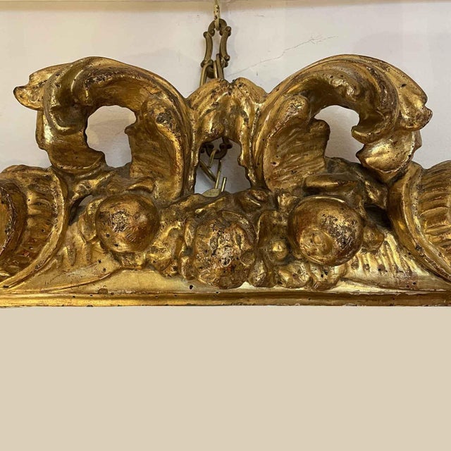 Antique Gilded Framed Mirror, 1700s For Sale - Image 6 of 10