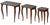 Set of 3, Antique Italian Burl WoodNesting Tables For Sale - Image 10 of 14