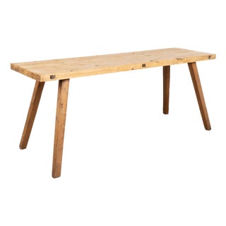 Early 20th Century Rustic Hardwood Console Table For Sale