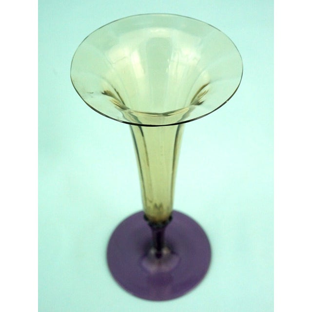 20th Century Trumpet Vase in Iridescent Crystal and Glass Paste from Louis Comfort Tiffany, United States, 1920s For Sale - Image 6 of 18