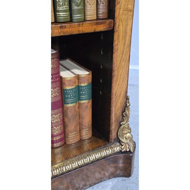 Brown English Walnut Open Library Bookcase, 1850 For Sale - Image 8 of 18