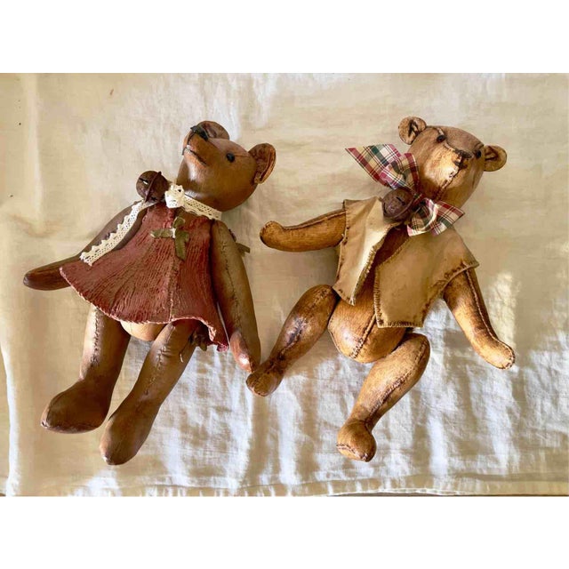 Vintage Dutch Decorative Teddy Bears, 1980s, Set of 2 For Sale - Image 15 of 16