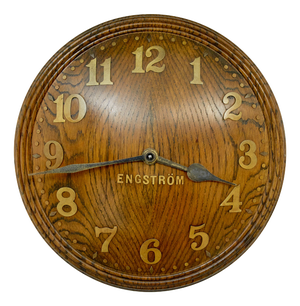 Art Deco Oak Wall Clock by Engström for Zenith, 1930s
