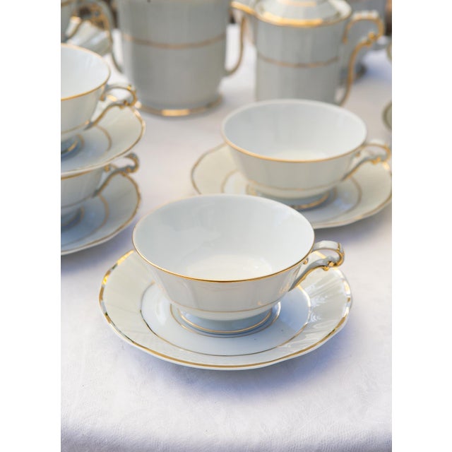 Porcelain Tea Set for 12 from Bernardaud Limoges, 1950s, Set of 27 For Sale - Image 4 of 10