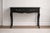 Wood Late 20th Century French Provincial Style Matte Black Bedside Table / Writing Desk With Bronze Hardware — 35.5” For Sale - Image 7 of 10