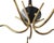 Mid-Century Modern 5-Arm Tulip Chandelier, 50s 60s Sputnik Design Brass Accents For Sale - Image 9 of 12