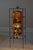 Copper Freestanding Display Cabinet With Lights, Solid Walnut Tall Cabinet, Narrow Bookcase Display For Sale - Image 8 of 9
