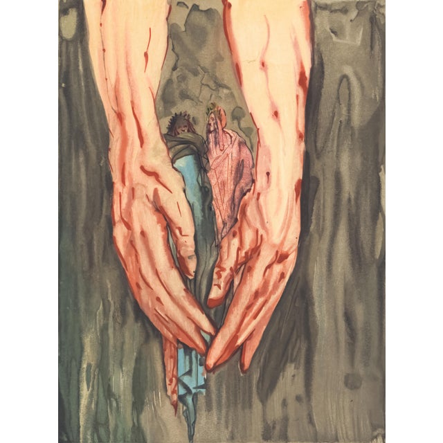 Original engraving from Salvador Dalí’s "The Divine Comedy" published by Editions d’Art Les Heures Claires, Paris, in...