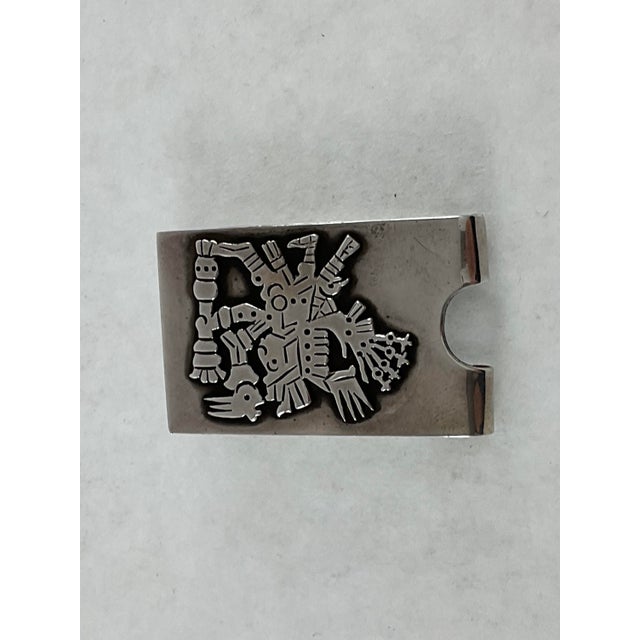 Metal Sterling Silver Mexican Money Clip. For Sale - Image 7 of 13