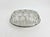 Transparent Vintage English Blown Glass & Silver Oval Flower Frog Centerpiece For Sale - Image 8 of 9