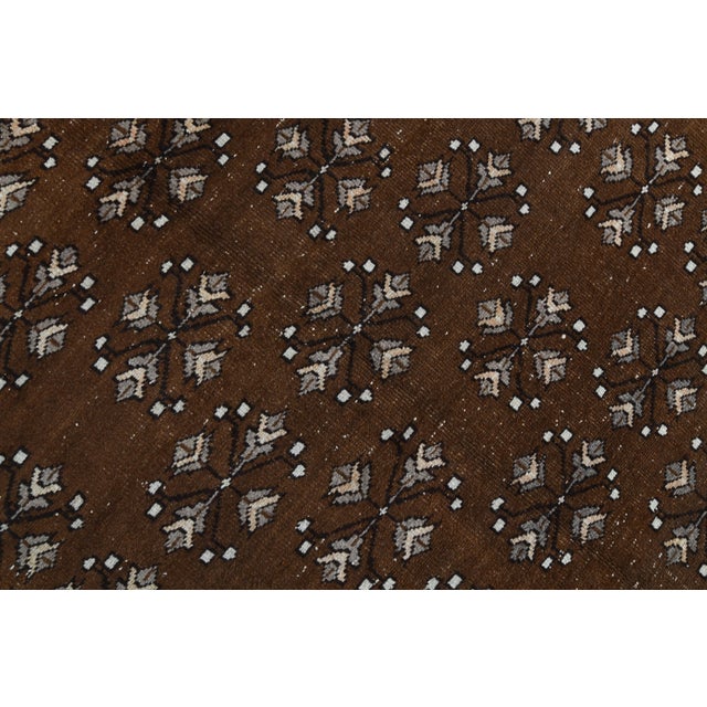 Brown 1960 S Vintage Persian Handmade Wool Cotton Brown Area Rug For Sale - Image 8 of 11