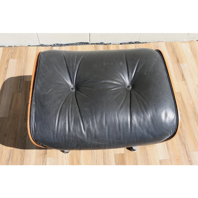 1960s Herman Miller Eames Lounge Chair & Ottoman in Brazilian Rosewood and Black Leather For Sale - Image 11 of 18