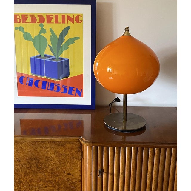 Mid-Century Modern Orange Glass Table Lamp by Alessandro Pianon for Vistosi, Italy, 1960s For Sale - Image 16 of 17