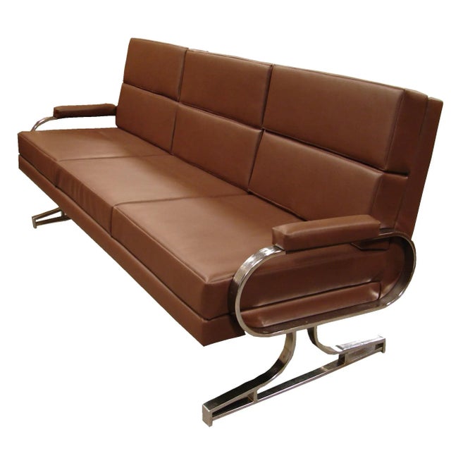 Milo Baughman Mid 20th Century Settee in the Style of Milo Baughman For Sale - Image 4 of 4