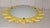 Vintage Ceiling Lamp with Matte White Glass Shade on Metal Mount with a Yellow Sunburst Frame by Zikoli, 2000s, in Very...