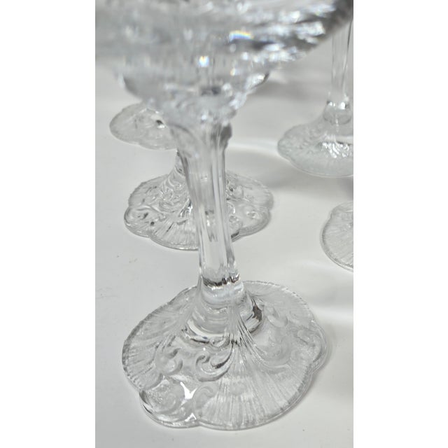 Transparent 1970s Art Nouveau Rosenthal Champagne Coupes- Set of Six For Sale - Image 8 of 15