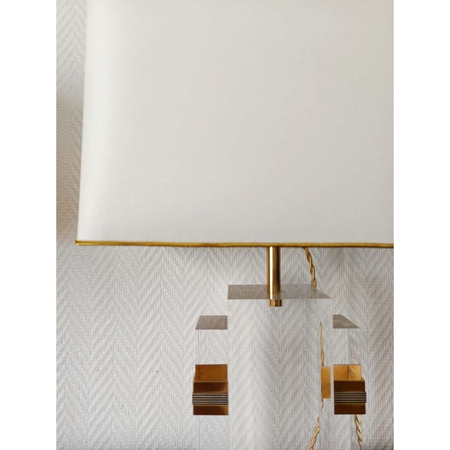 Hollywood Regency Acrylic Glass Lamps, 1970s, Set of 2 For Sale - Image 11 of 15