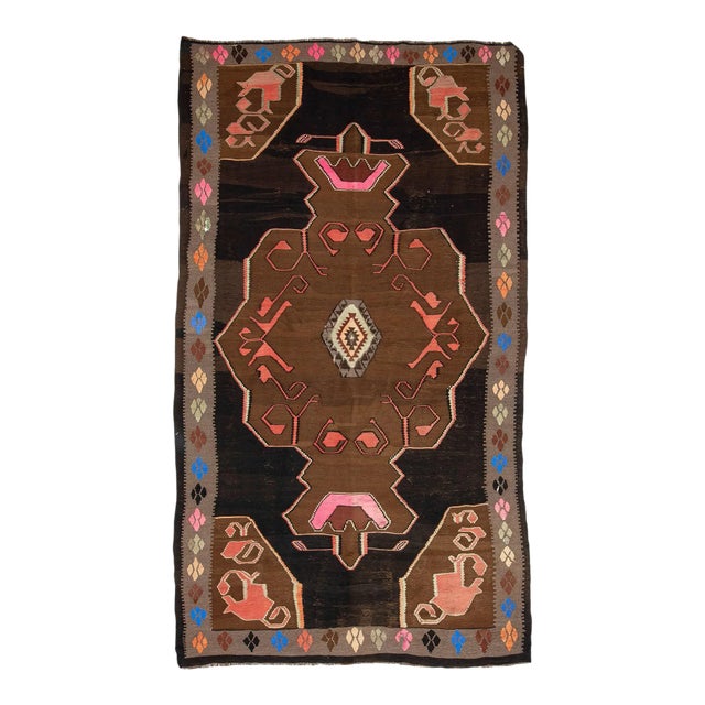 Vintage Turkish Kars Kilim Rug For Sale