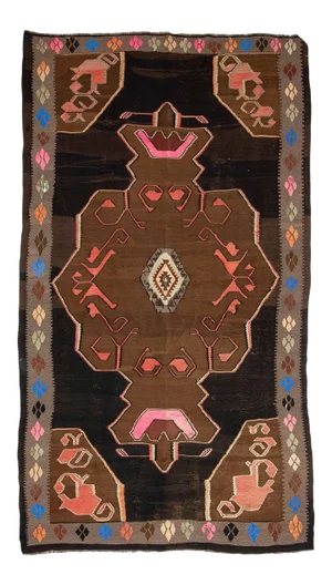 Vintage Turkish Kars Kilim Rug