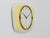 Yellow Pastel Yellow Midcentury Wall Clock in the style of Max Bill from Junghans, Germany, 1950s For Sale - Image 8 of 12