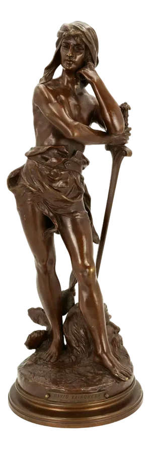 Henri Honoré Plé, The Victorious David, 1890, Bronze