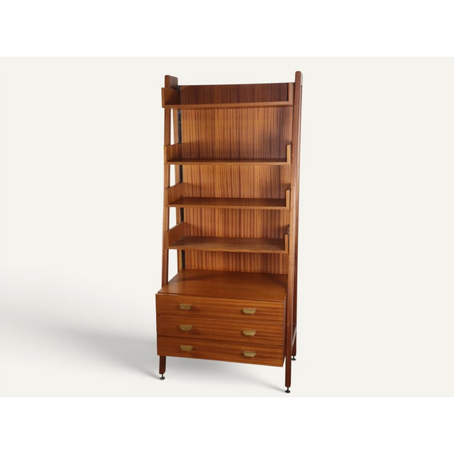 Vintage Italian Wood Bookcase, 1960s For Sale - Image 13 of 18